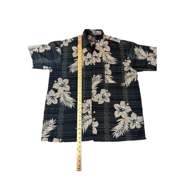 Extreme Gear Men’s Floral Hawaiian Button Down, L - Picture 4 of 5